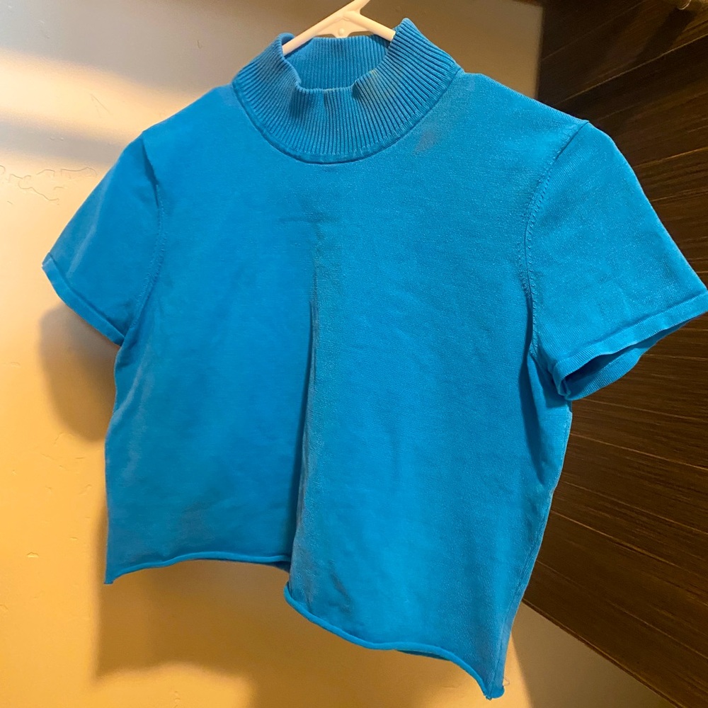Blue crop top